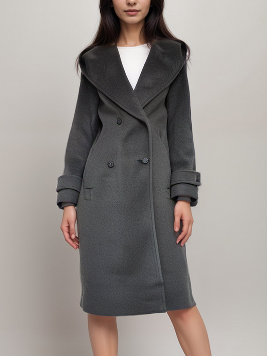 Vegan Wool Long Wrap Coat | Vegan Coats & Jackets