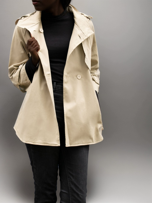 Cotton-Gaberdine Trench Coat | Vegan Coats & Jackets