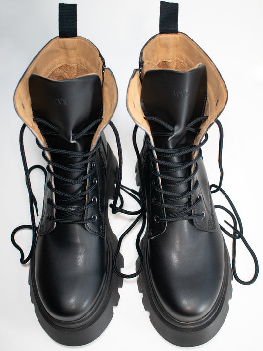 Track Sole 8-Eye Lace Up Boots | Vegan Boots