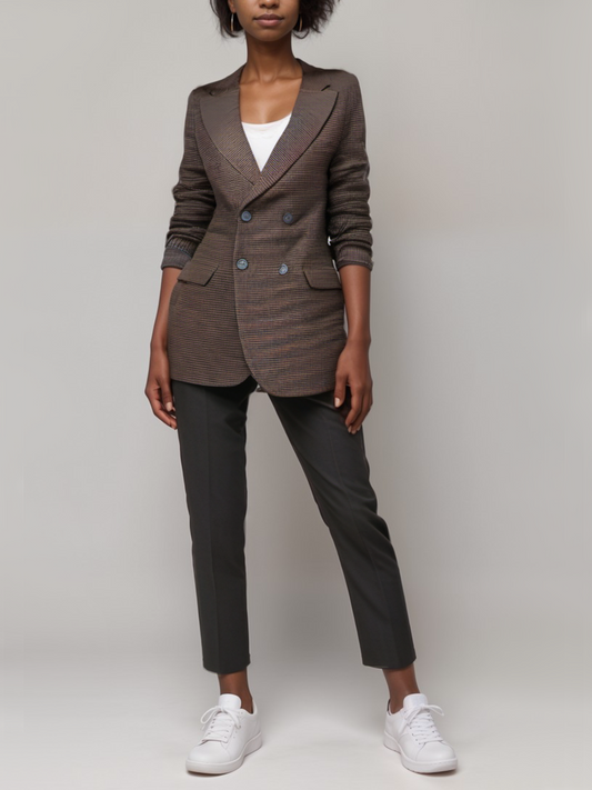 Vegan Wool Double Breasted Blazer | Vegan Suits & Blazers