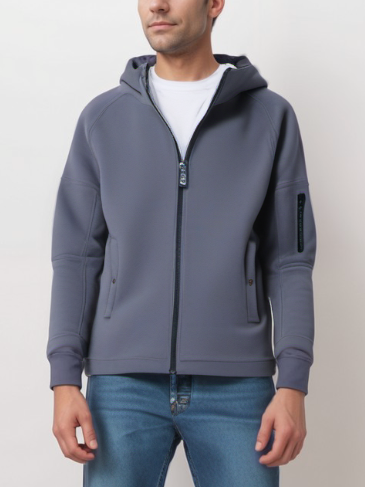 Recycled Zip Through Hooded Fleece