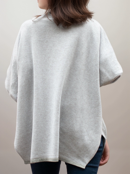 Recycled Knit Poncho | Vegan Knitwear