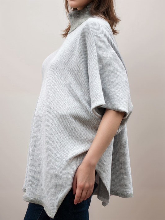 Recycled Knit Poncho | Vegan Knitwear