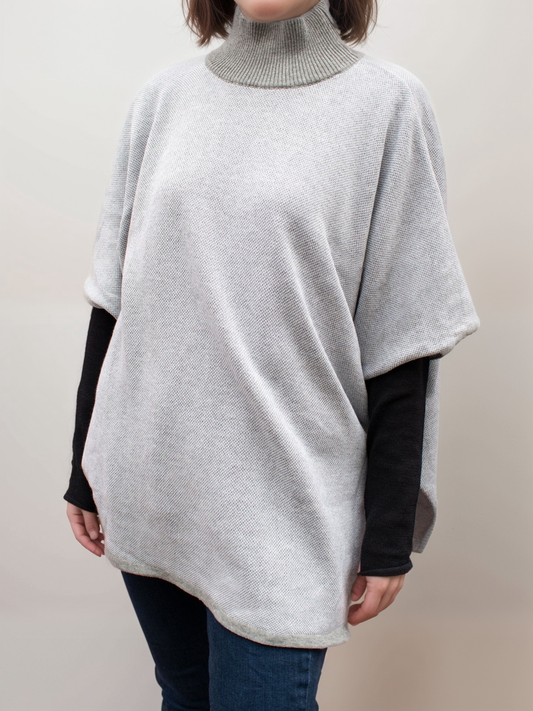 Recycled Knit Poncho | Vegan Knitwear