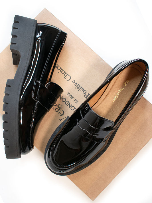 Track Sole Penny Loafers | Vegan Women's Shoes