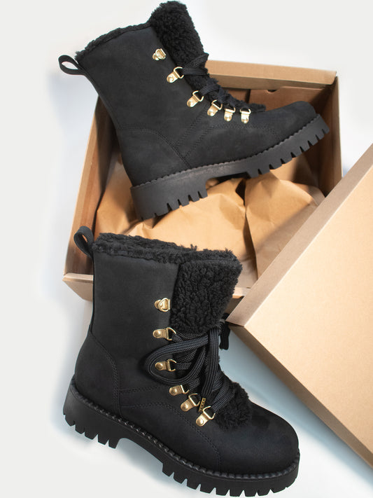 Botas de piel de oveja vegana reciclada  | Zapatos veganos para mujer