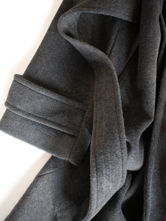 Vegan Wool Long Wrap Coat | Vegan Coats & Jackets