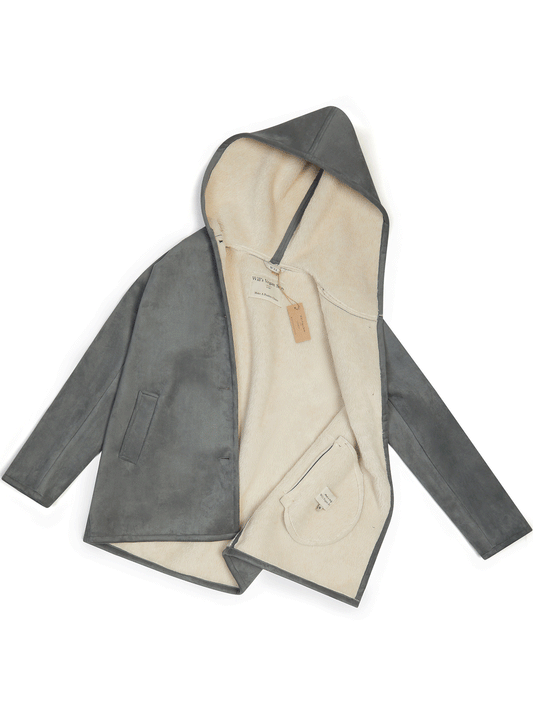 Abrigo de piel de oveja vegana reciclada  | Vegan Coats & Jackets