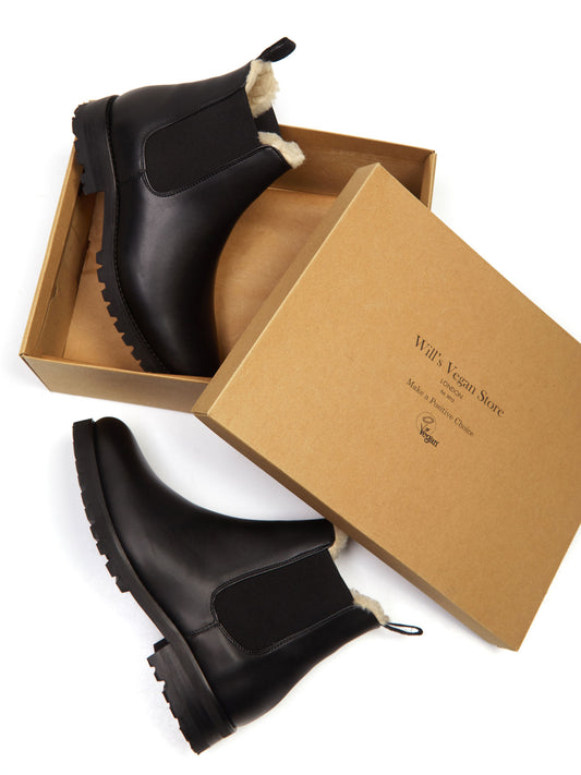 Luxe Insulated Deep Tread Chelsea Boots | Vegan Winter Boots