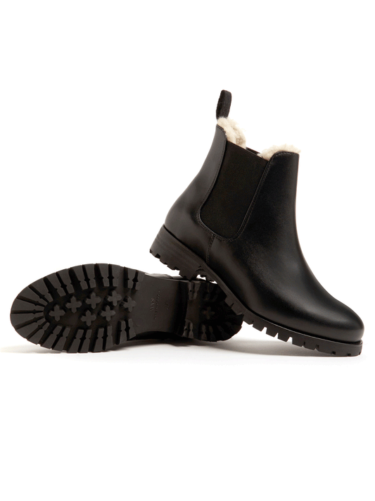 Botas Chelsea con banda de rodadura profunda y aislamiento Luxe  | Zapatos veganos para mujer