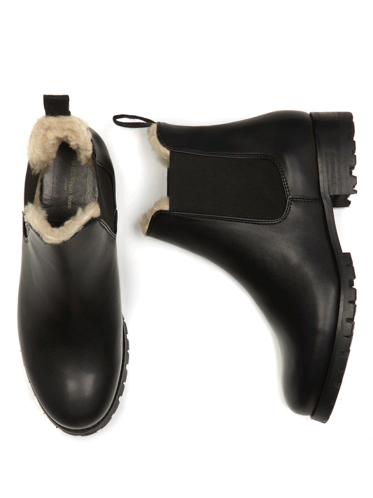 Botas Chelsea con banda de rodadura profunda y aislamiento Luxe  | Zapatos veganos para mujer