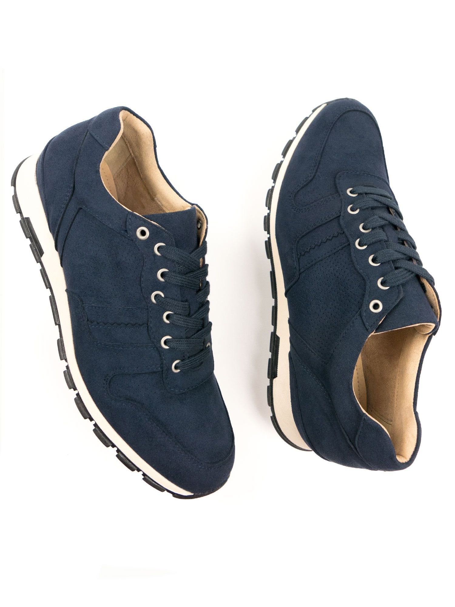 Blue hot sale suede trainers